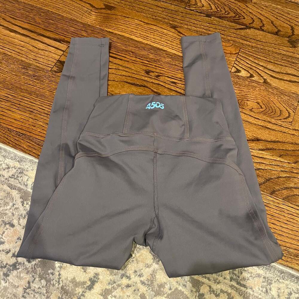 ASOS 4505 Retro Futuristic Slate Gray High Waisted 7/8  Leggings